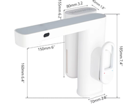 Robinet Intelligent Sans Contact de Salle de Bain avec Affichage Numérique LED, Mitigeur, Distributeur de Savon Liquide et Capteur Infrarouge Automatique pour Lavabo