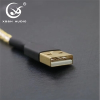 Câble de données USB YIVO Audio Vidéo Ordinateur DAC A-B Mâle vers Femelle 3,8 mm Plaqué Or et Argent Cuivre Pur