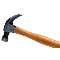 Marteau de charpentier industriel OEM léger et durable, à griffe droite, face ronde, poignée simple, 14 oz, en titane avec manche en hickory