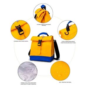 Sac à lunch pliable en tissu Oxford sac isotherme multifonctionnel pour pique-nique d'affaires - Product Image 2