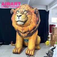 Ballon modèle de lion soufflé puissant pour la publicité, lion énorme gonflable de haute qualité pour le décor d'activité de fête de jungle de zoo