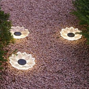 Lámpara Solar para Jardín, 1 Pieza, Impermeable, Decoración Luminosa para Pared Exterior, Luz de Pared Acrílica, Luz Enterrada para Jardín - Product Image 2