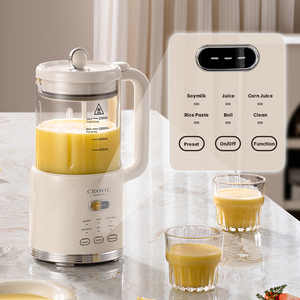 Machine à <span class=keywords><strong>lait</strong></span> végétal automatique 7 en 1 de 1200 ml, machine à <span class=keywords><strong>lait</strong></span> de soja avec 10 lames pour la préparation maison d'amande, d'avoine et de noix de coco - Product Image 5