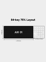Teclado Mecánico OEM de Perfil Bajo AKKO Air01, Tri-Modo, Carcasa de Aluminio CNC, Interruptores Intercambiables en Caliente, Batería de 4500 mAh, RGB, 1000 Hz