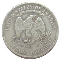 Vente en Gros de Pièces Vintage : Réplique Décorative Plaquée Argent du Dollar du Commerce Américain 1877 P/CC/S, Pièces Commémoratives