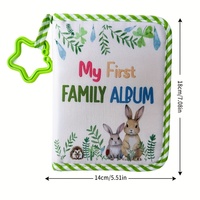 Album photo bébé en tissu simple et mignon, livre souvenir de la croissance du nouveau-né, 9 pouces, durable et portable avec impression numérique