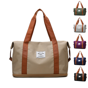 Sac de voyage unisexe à <span class=keywords><strong>fermeture</strong></span> <span class=keywords><strong>éclair</strong></span>, grande capacité, avec compartiment pour trolley, sac de sport imperméable en Oxford, sac à bagages étanche - Product Image 2