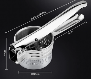 Écrase-purée 3-en-1 en acier inoxydable, écrase-légumes <span class=keywords><strong>manuel</strong></span>, presse-purée, presse-fruits, écrase-légumes <span class=keywords><strong>manuel</strong></span>, presse-agrumes - Product Image 6