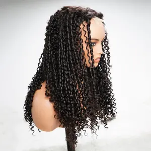 Pixie curly lace front wigs afro kinky curly glueless full HD lace frontal human hair wigs raw vietnamese hair wig