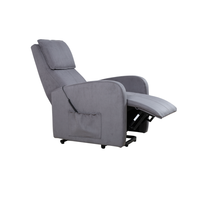 Fauteuil inclinable électrique moderne en tissu rembourré, une place, avec poche latérale, pour personnes âgées, idéal pour hôtel et salon
