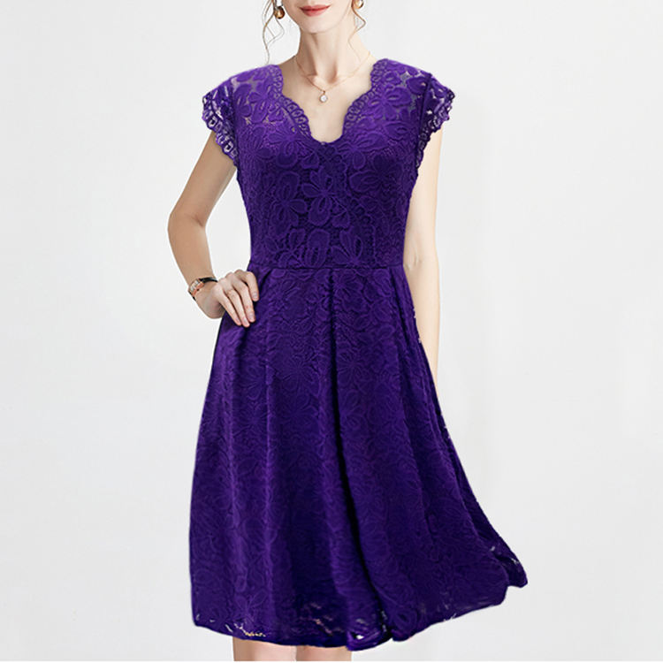 The Most Popular Sleeveless Womens Dresses Breathable Women Vintage Lace Casual Dress 
