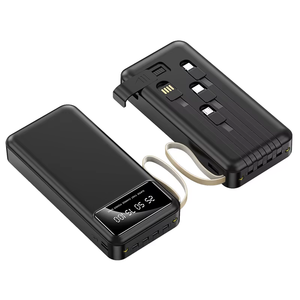 Chargeur <span class=keywords><strong>portable</strong></span> mini <span class=keywords><strong>et</strong></span> fin avec câbles intégrés, logo personnalisé d'usine <span class=keywords><strong>pas</strong></span> <span class=keywords><strong>cher</strong></span>, batterie externe OEM, logo mobile, utilisation mobile - Product Image 1