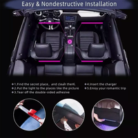 RGB Music Voice Control Floor Atmósfera Luz Lámpara de pie decorativa para automóviles
