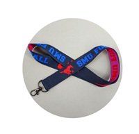 Porte-carte d'identité personnalisé XP-Promos en polyester jacquard avec impression sérigraphique et crochet pour la publicité