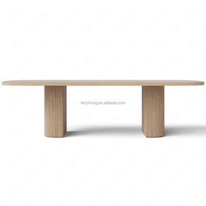 Juego de <span class=keywords><strong>Mesa</strong></span> <span class=keywords><strong>y</strong></span> <span class=keywords><strong>Sillas</strong></span> de Comedor de Roble Macizo Moderno <span class=keywords><strong>y</strong></span> de Lujo FERLY para 8 Personas, Muebles Personalizados para el Hogar, Hotel, Villa o Restaurante - Product Image 3