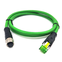 Connecteur RJ45 M12 vers Ethernet Newstep, assemblage 4 broches codées D, type CAT6, indice de protection IP68, laiton plaqué or pour caméra IP de sécurité