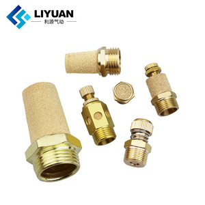 ตัวเก็บเสียงลม LiYuan ทำจากทองเหลือง ขนาด G1/4 G1/8 ปรับระดับได้ด้วยสปริง สำหรับวาล์วโซลินอยด์ - Product Image 2
