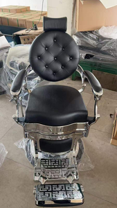 Fauteuil de Barbier Professionnel Haut de Gamme 2026 en Cuir Noir avec Pompe Hydraulique Robuste, Rétro, Portable et Inclinable pour Salon de Coiffure - Product Image 6