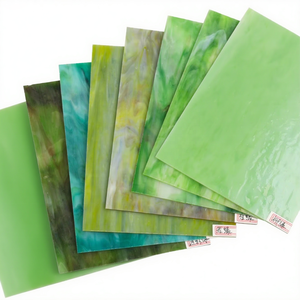 BOTON STONE <strong>Mosaic</strong> <strong>Tiles</strong> Stained Glass <strong>Sheets</strong> for Crafts Art Glass Kit Supplies for Kitchen Bathroom Wall Applications - Product Image 1