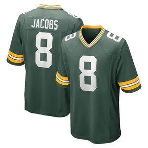 Maillot de football américain de haute qualité pour hommes Green Bay 1 Parsons 8 Jacobs 4 Favre 9 Watson, personnalisable avec logo - Product Image 2