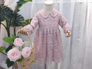 Otoño bebé chica vestido de encaje de peter pan vestidos de niños los niños coreanos boutiques de ropa de moda de lolite 51 - Product Image 3