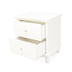 Mesa de Noche Infantil Blanca Resistente con 2 Cajones, Solución de Almacenamiento para Dormitorio Infantil - Product Image 5