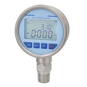 Factory 0.1% 0.2% 0.5% 3V AAA Battery LCD Display Test Oil Air Water Intelligent Hydraulic Digital Pressure Gauge