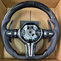 Volant pour BMW Série 2 3 5 X4 X3 M4 F30 F35 F31 F32 F10 F20 F18 F11 F07 M3 M5 E90 avec volant en fibre de carbone LED