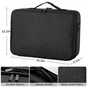 Free Sample <b>Makeup</b> Bag Travel Professional <b>Makeup</b> Train <b>Case</b> with Adjustable Strap <b>Makeup</b> Artist Box for Hair Curler Brush Set - Product Image 3