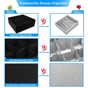 Drawer Wardrobe Organiser Bra Underwear Socks <strong>Ties</strong> Folding Non-Woven Fabric <strong>Boxes</strong> High-Capacity Space-Saving Modern <strong>Storage</strong> - Product Image 6