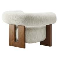 Fauteuils modernes ronds rembourrés, fauteuils d'appoint, canapé simple pour salon et chambre à coucher