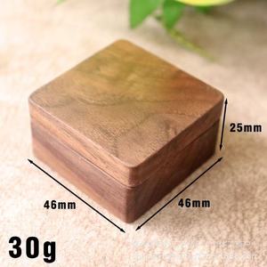Solid Wood Black Walnut <b>Cufflink</b> <b>Box</b> Magnetic Storage Gift <b>Box</b> For Jewelry Organizers - Product Image 3