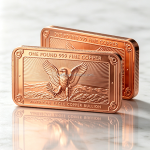 Barra de Cobre Puro 999 American Eagle, 1 lb (454 g), Lingote Sólido Coleccionable con Diseño Grabado, Grado de Inversión - Product Image 5