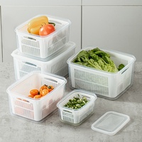Boîte de rangement pour réfrigérateur, cuisine, préparation alimentaire, conservation des aliments de qualité alimentaire, fruits, légumes, œufs, organisateur de congélateur, plastique