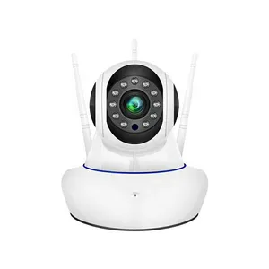 V380 Kamera CCTV IP nirkabel WiFi rumah pintar, pelacak otomatis dengan Port Lan dan kamera tiga Antena