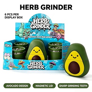 Accessoire pour fumeurs, logo personnalisé, nouvelle arrivée, moulin à herbes en forme d'avocat, moulin à épices en alliage de zinc - Product Image 1