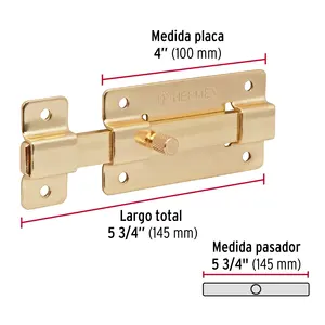 Master con 36 unità a barra piatta pin 4 'finitura in ottone, HERMEX - Product Image 3