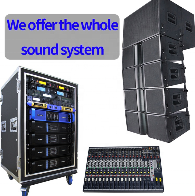 Dual 12 Inch Three Way Active Speaker Large Power 1300W Active Line Array Passive Speaker Outdoor Sound System