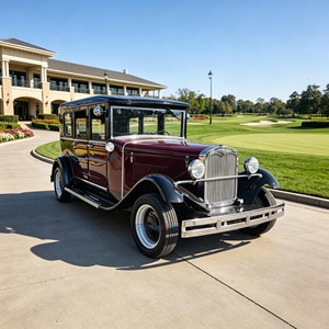 Voiture électrique classique de luxe fermée Zhenda Bourgogne, véhicule antique haut de gamme à structure en acier pour voyages et visites en extérieur - Product Image 2