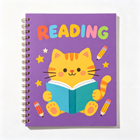 Cahier éducatif en spirale pour enfants 148*210mm 40 feuilles Papier Chiffres ABC Mathématiques Dessin Lecture Traçage Journal d'apprentissage Préscolaire