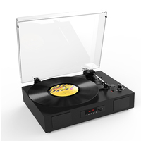 Pemutar Gramofon CD Profesional Harga Terbaik dengan Layar LED, Cartridge Magnetik, Kayu Berkualitas Tinggi, Vintage, dan High-End