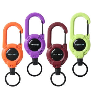 Biểu Tượng 2025 Tùy Chỉnh Nhiệm Vụ Nặng Nề <span class=keywords><strong>Carabiner</strong></span> Có Thể Thu Vào Dây Kim Loại Người Giữ Huy Hiệu Reel Ngoài Trời Chiến Thuật Huy Hiệu Reel Với Vòng Chìa Khóa - Product Image 2