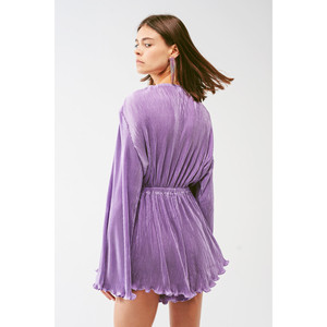 Mono plisado con detalles de satén en color lila - Product Image 2
