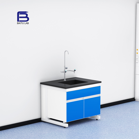 Custom Laboratory Furniture Table Workbench School Resistant Lab Top Work Bench with sink