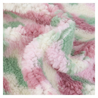 Tissu en polaire sherpa en coton polyester tricoté imprimé floral épais et confortable, le moins cher en gros, pour couverture de lit d'hiver
