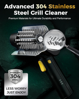 Brosse de nettoyage électrique rotative pour barbecue, best-seller, élimine sans effort les aliments brûlés et les taches tenaces sur les grilles de barbecue