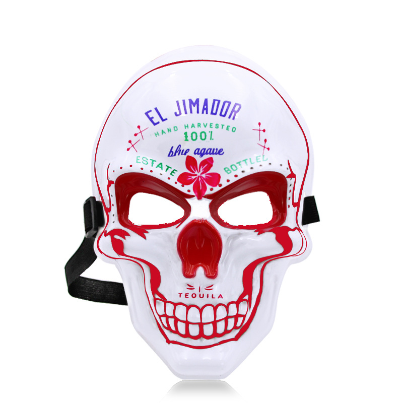 Tête fantôme motif rouge et blanc
