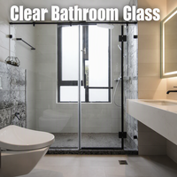 Verre trempé sur mesure perforé et rainuré Shunhua Glass, verre prétraité compatible avec les systèmes de fixation pour l'installation de douches