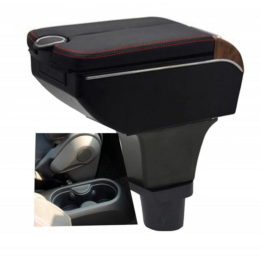 Accoudoir Central Avec Porte-gobelet Pour Mitsubishi Mirage/Attrage 2014-2023 - Cuir - Coulissant - Rangement Double