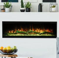 40/50/60/70/80 inchWall mounted RGB LED Electric Fireplaces, 7 colors, 750/1500W heater cheminée